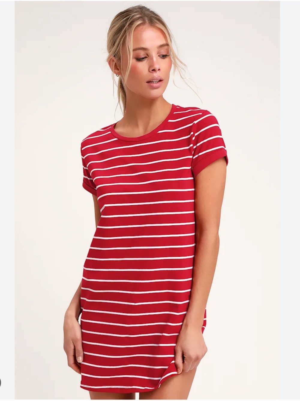 NWT Lulu’s Chic Red T-Shirt Dress Size M